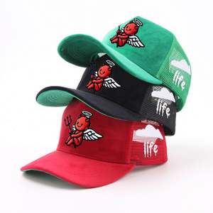 หมวกเบสบอลผ้านิ่มสำหรับ3D 5แผงหมวกกีฬาผ้ากำมะหยี่ปักโลโก้ได้ตามต้องการ - Product Image 3