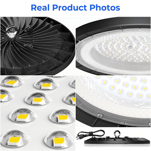 ไฟไฮเบย์ LED UFO แบบบางพิเศษ ดีไซน์ใหม่ พร้อมฮีทซิงค์แบบกังหันอะลูมิเนียม DOB 100W 150W 200W 5000K - Product Image 6