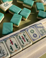 Mahjong américain d'esthétique orientale, ensemble de mahjong américain de luxe moderne pliable et portable, tuiles en acrylique pour les jeux de casino