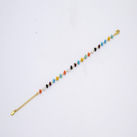 S0395 personnalité couleur naturelle agate pierre pied décoration été plage simple tempérament tout avec style bohème