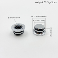 Boutons de contrôle du volume pour guitare électrique et basse, en alliage de zinc, style UFO, double anneau, antidérapants, à point fixe, 3 pièces