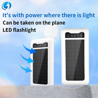 Chargeur solaire portable haute capacité 10000mAh à charge rapide, double USB, batterie solaire pour l'extérieur