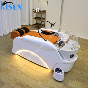 KISEN Multifunctional Salon Hair Spa Washing Head Chair Water Therapy Thai Steam Bowl Head Spa Shampoo Massage <b>Bed</b> - Product Image 1