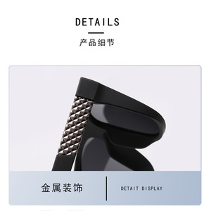 Nouvelles lunettes de soleil polarisées pour hommes, monture carrée noire, UV400, anti-éblouissement, verres TAC, matériau PC - Product Image 5