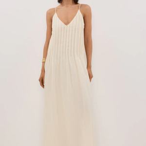 Vestido de Noche Elegante para Mujer, con Pliegues, Espalda Descubierta, Tirantes, Mangas, Largo hasta el Suelo, para Banquetes y Fiestas Formales - Product Image 1