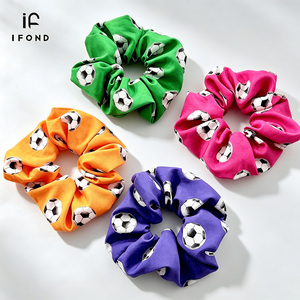 IFOND Nuovo Elastico per Capelli con Design Stampa <span class=keywords><strong>Calcio</strong></span>, Alta Elasticità, per Eventi Sportivi e Decorazioni - Product Image 1