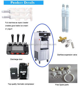 NYF-8218 Cream Soft <b>Ice</b> Cream <b>Machine</b> 2200W Business 20-28 L/H Soft <b>Ice</b> Cream Making <b>Machine</b> - Product Image 4