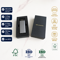 Boîtes en papier, prix d'usine, boîte cadeau noire de luxe personnalisée, matériaux recyclés, emballage pour téléphone portable, carton rigide, logo