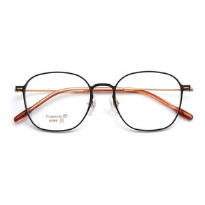 Montures de lunettes en titane Danyang 6084, rectangulaires, monture complète, légères, unisexes, verres en résine - Product Image 1