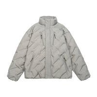 Veste matelassée en duvet pour homme, col montant, fermeture éclair intégrale, poches, chaude pour l'hiver, décontractée, grandes tailles, surdimensionnée, 6XL 7XL