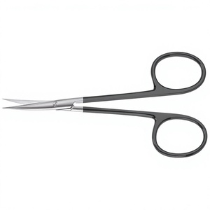 Tijeras dentadas Iris (11.5cm) con hoja inferior microdentada, puntas afiladas, para tejidos delicados en cirugía oftálmica y plástica - Product Image 1