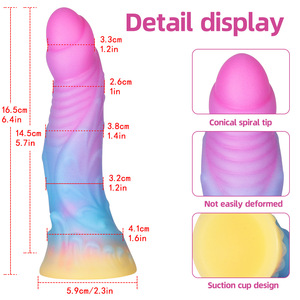 Erkekler için parlayan yumuşak silikon yapay penis seks oyuncak kadın Juguetes Male ales erkek kullanımı için Anal masaj tabancası özelliği - Product Image 5
