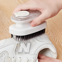 Brosse à linge anti-rayures avec distributeur de lessive intégré |   Brosse de nettoyage multifonctionnelle à main pour chaussures, vêtements et surfaces