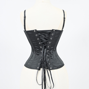 Top Corset Séduisant à Bretelles Fines et Col en V, en Satin Brillant avec Bustier Sculptant la Taille pour Soirées, Rendez-vous Galants et Occasions Romantiques - Product Image 1