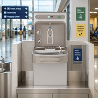 Fontaine à eau murale commerciale pour aéroport, distributeur d'eau réfrigérée, station de remplissage de bouteilles pour parc