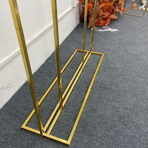 Arco di nozze oro sfondo con cornice in metallo lucido decorazione fiale per matrimonio arco sfondo palloncino fiori Stand - Product Image 5