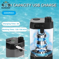 Douche de camping multifonction étanche IPX7 rechargeable 6000 mAh avec écran LED pour la randonnée, les voyages et les animaux de compagnie