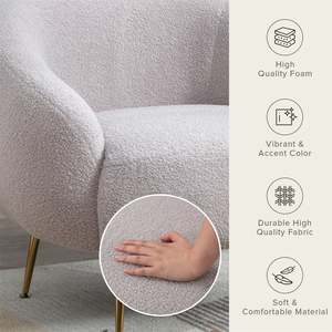Velvet <strong>Make</strong> Comfortable Seats Leisure Upholstered Single Sofa <strong>Chair</strong> Arm <strong>Chair</strong> Reading Club Coffee <strong>Chair</strong> with Metal Legs