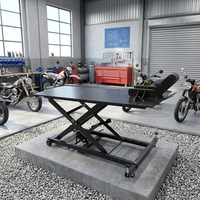 Table élévatrice pneumatique professionnelle pour moto, élévateur à air comprimé pour moto avec plateforme antidérapante