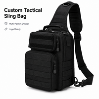 Borsa a Tracolla Tattica Personalizzabile, Impermeabile in Oxford, per Escursionismo e Ciclismo, da Uomo