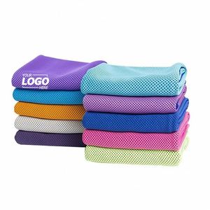 Serviette de sport en microfibre rafraîchissante 30x100cm, serviette de sport à séchage rapide avec logo personnalisé, cadeau promotionnel pour le fitness et l'entraînement - Product Image 1