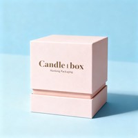 Boîtes rigides de luxe haut de gamme pour bougies, avec logo estampé or, pour cadeaux, emballage de pots de bougies