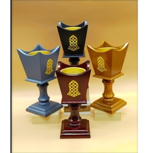 Quemador de Bakhoor Redondo de Madera en Oferta, con Diseño Artesanal Elegante para Fragancia del Hogar y Uso Aromático, Suministro al por Mayor - Product Image 1