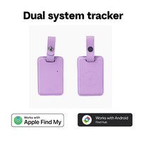 Localisateur GPS intelligent en cuir PU, traceur à chargement sans fil, étiquette anti-perte iOS Android pour animaux de compagnie, clés, bagages, passeport