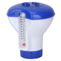 Distributeur de chlore en plastique pour piscine, accessoires de piscine, flotteur de chlore réglable avec thermomètre