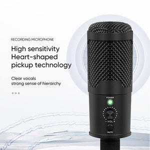 Microphone à condensateur USB RGB Microphone d'éclairage RGB omnidirectionnel pour PC, <span class=keywords><strong>PS5</strong></span>, PS4 - Product Image 5
