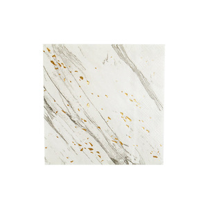 Party Decoration Paper <b>Plate</b> <b>Set</b> 4items Hot Stamping <b>White</b> Marbling Design Paper <b>Plate</b> <b>Set</b> Disposable - Product Image 5