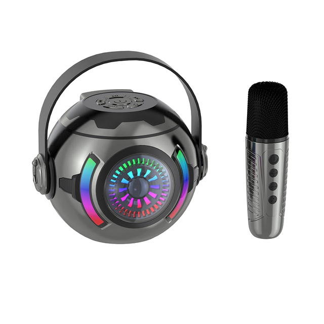 Modern Portable Outdoor DJ Mini Lantern Speaker with LED Display and Heavy Subwoofer ABS Material Battery Powered