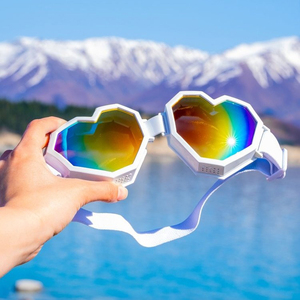 <span class=keywords><strong>2025</strong></span> thể thao gương lens Sun <span class=keywords><strong>Glasses</strong></span> trượt tuyết được nhân đôi phụ nữ độc quyền Y2K quá khổ tim hình ngôi sao trượt tuyết Googles Sunglasses Set - Product Image 2