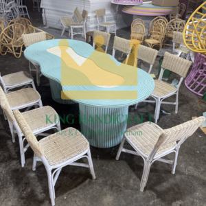 Chaise d'enfant en rotin tissé à la main Matériau naturel fait à la main Sièges confortables pour l'école maternelle Meubles de fête à la maison - Product Image 5