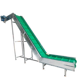 Met bovenkap, China fabriek, hopper, op maat gemaakte gemotoriseerde Z-type klauwen, PVC-band, hellende transportband voor restaurantgebruik, verpakking - Product Image 4