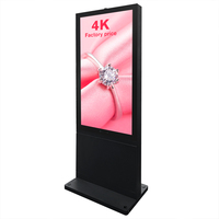 Pantalla Digital para Exteriores con Carcasa de Aluminio, Pantalla Táctil LCD, Resolución 4K, Color Completo, 3000nits de Alto Brillo, Resistente al Agua IP65, para Ascensores
