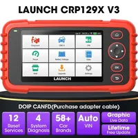 Escáner de Automóviles OBDII LAUNCH CRP129X V3.0 con Diagnóstico de 4 Sistemas, 12 Servicios de Reinicio, Herramientas de Diagnóstico con Actualización Gratuita de por Vida