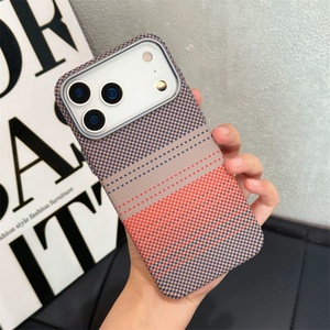 เคสโทรศัพท์ลายพิกเซลเลนส์โลหะหรูหราสำหรับ iPhone 17 16 Pro 15 14 13  แบบด้าน รองรับการชาร์จไร้สาย  วัสดุ PC แข็ง - Product Image 1