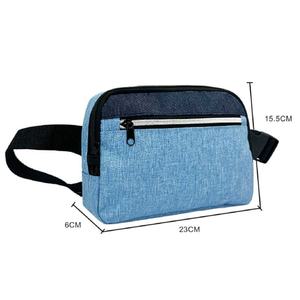 Riñonera de poliéster impermeable con logotipo personalizado de fábrica de Vietnam, con cierre de cremallera, para mujer, para uso exterior y bandolera. - Product Image 2