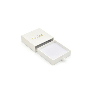 Small Luxury Jewelry Packaging Boxes Light Gift Slide Drawer Paper <b>Box</b> with UV Printing Specialty Paper Tray for Accessories - Product Image 1