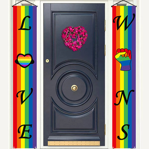 Bannière <span class=keywords><strong>de</strong></span> porche Happy Pride 70,9x11,8 pouces, Panneau <span class=keywords><strong>de</strong></span> porche arc-en-ciel LGBTQ, Toile <span class=keywords><strong>de</strong></span> fond pour photomaton <span class=keywords><strong>de</strong></span> <span class=keywords><strong>la</strong></span> Journée <span class=keywords><strong>de</strong></span> <span class=keywords><strong>la</strong></span> fierté pour décorations extérieures - Product Image 1