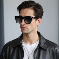 Nouvelles lunettes de soleil polarisées Google pour hommes avec verres plats connectées aux téléphones mobiles pour écouter de la musique, jouer à des jeux, passer des appels vocaux