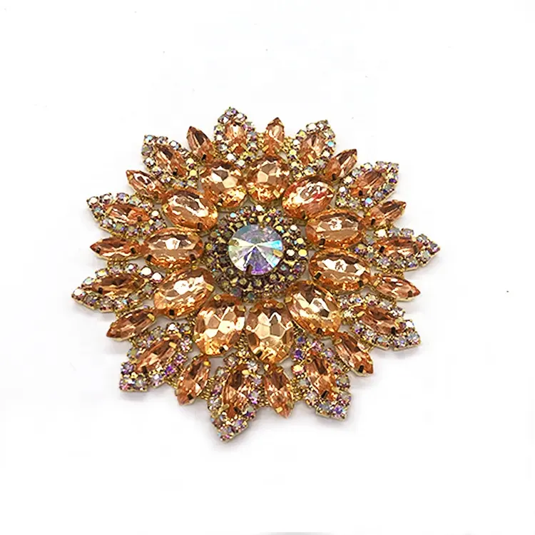 latest designs topaz sapphire red green purple color large brooch
