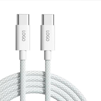 Cable USB C a USB C PD de 20 W, Cable de Carga Rápida con Trenzado de Nailon, Compatible con Teléfono 15 Plus Pro Max, Dispositivos Tipo C, 1 m