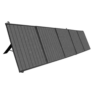 120W 방수 모든 블랙 단결정 캠핑 접이식 태양 전지 패널 휴대용