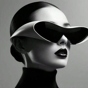 Occhiali da Sole Unisex 4718 Avant-garde con Montatura Concava Esagerata UV400, Stile Futuristico 2024, Montatura Grande, Moda Europea e Americana - Product Image 1