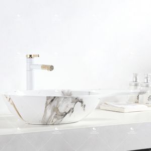 Lavabo de porcelana con forma especial de mesa, lavabo de Arte de buena calidad, lavabo para el Hogar, baño, WC, lavabo hecho a mano de cerámica para la venta - Product Image 2