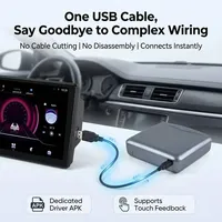 Autoradio Android Multimédia USB Externe pour Lecteur CD, Boîtier Plug & Play, Contrôle Tactile, Vidéo HD, Musique, Tableau de Bord