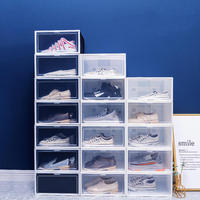 Boîte à chaussures Stockage en plastique Transparent épaissi Étanche à l'humidité et à la poussière Simplicité Boîtes de rangement