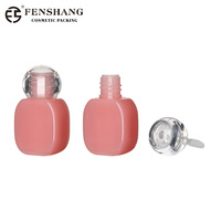 Tube de brillant à lèvres vide, forme sphérique, avec capuchon transparent en cristal, pour huile à lèvres, emballage cosmétique personnalisé avec logo